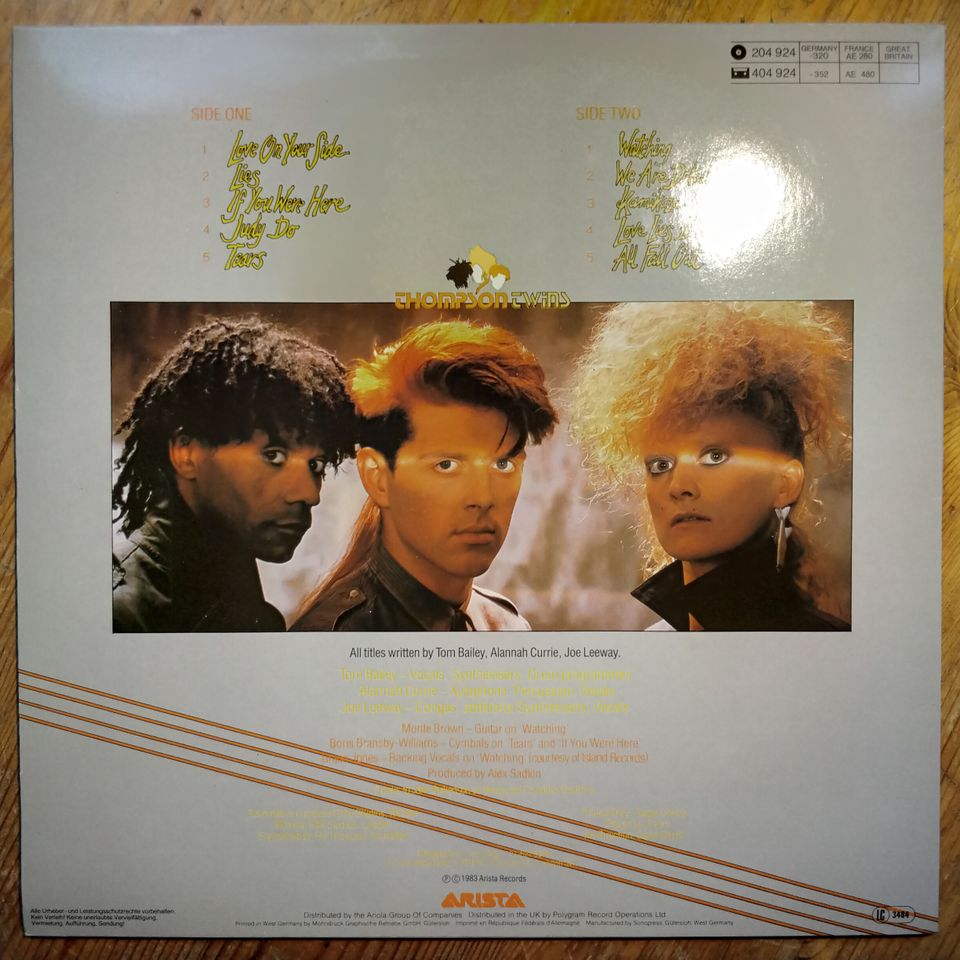 Thompson Twins Quick Step & Side Kick LP 1983 Vinyl near mint TOP in Kiel