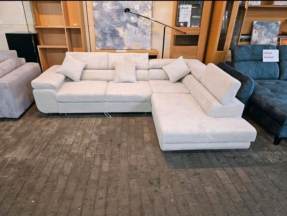 ⭐️Neu⭐️ Ecksofa Couch Cord mit Bettkasten und Schlaffunktion in Hamm