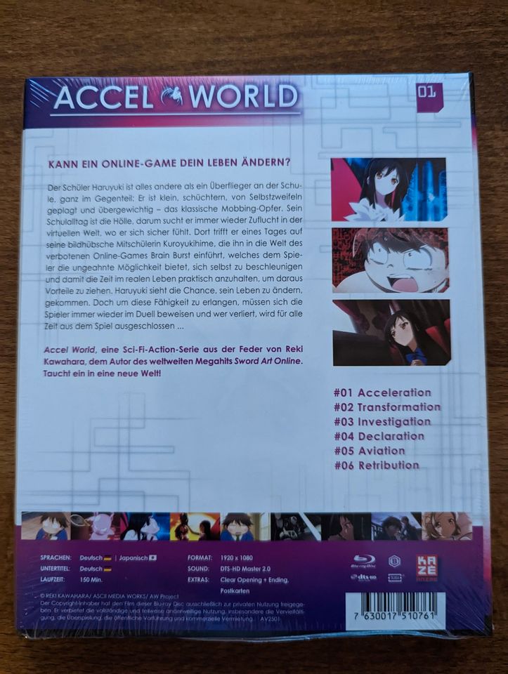 Accel World Anime Blu-ray, Volume 1 in Hamburg