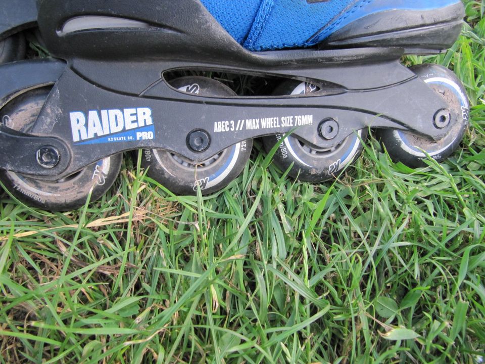 Verkaufe K2 Raider Üro inline Skates Größe 32-37 verstellbar blau in Drochtersen