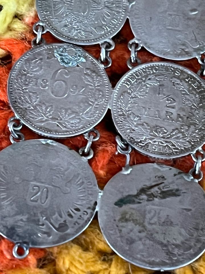 Münzanhänger Tracht Accessoires antik Silber 1984 in Köln