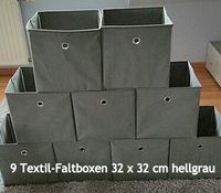 9 Textil Faltboxen in hellgrau, 32x32cm Nordrhein-Westfalen - Dülmen Vorschau