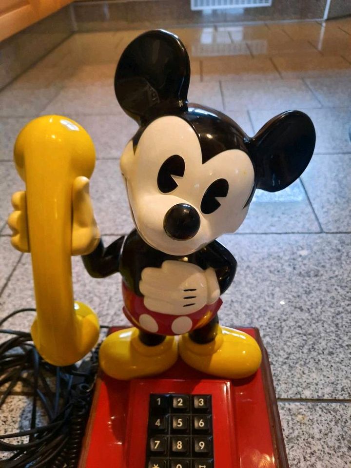 Micky Maus Telefon, Mickey Mouse Telefon, mit Bedienungsanleitung in Bad Orb