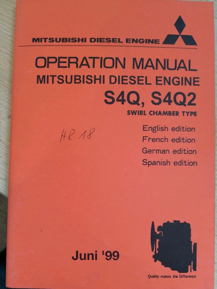 Motor Mitsubishi S4Q defekt in Weihenzell