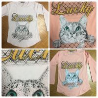 **HINGUCKER** Katze Strass LA-Shirt Pullover Gr 158 164 NEU München - Pasing-Obermenzing Vorschau