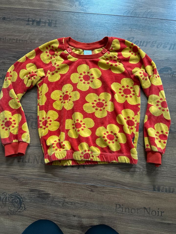 122 Polarn O. Pyret Pullover Frottee orange gelb Blumen in Osterode am Harz