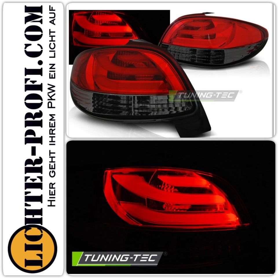 Led Lightbar Rückleuchten rot Smoke für Peugeot 206 ab 1998 in Calden