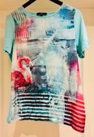 T-Shirt Print Muster Flamingo Bonita Gr S luftig leicht blau rosa Bayern - Ellingen Vorschau