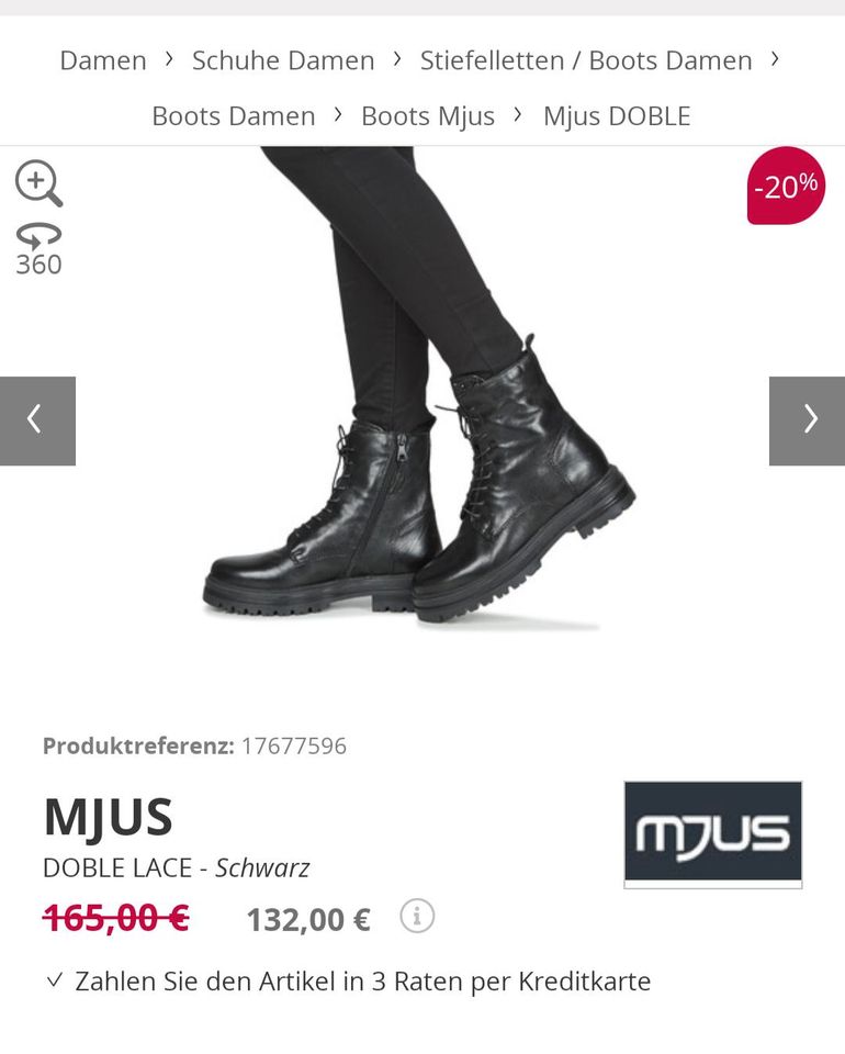 Leder Boots neu! Ungetragen 40 Stiefel 6,5 mjus doble lace in Enkenbach-Alsenborn