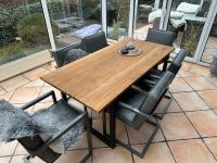 FASMAS Esstisch Tisch Teak Holz Natur Metall Gestell 220 x 90 cm Eimsbüttel - Hamburg Niendorf Vorschau