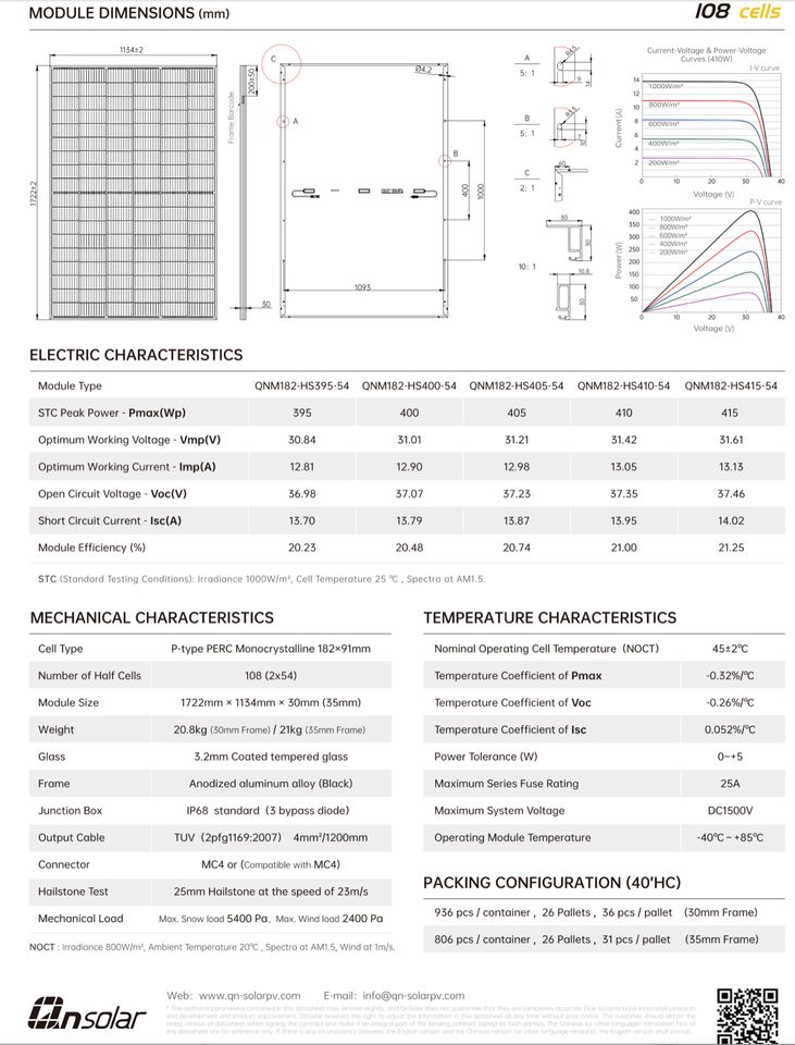 Solarmodul 410W Solar Qn-Solar, PV, Photovoltaik in Sangerhausen