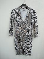 JUST CAVALLI Kleid mehrfarbig V-Ausschnitt Größe 38 / it.44 Frankfurt am Main - Gallusviertel Vorschau