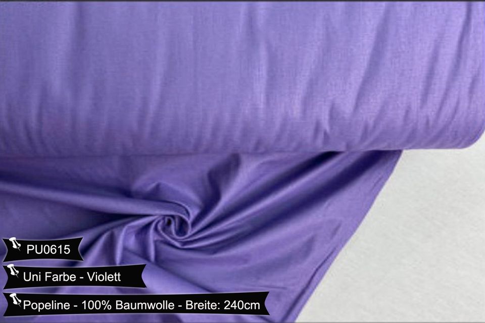 Uni Farben Doppelbreit 240cm VERSANDFREI Popeline Baumwollstoff Weihnachten Stoffe Meterware ab 50cm Baumwolle Bastelstoffe Hochwertige Patchwork Basteln Dekostoffe Deko Stoff Öko-Tex in Leipzig