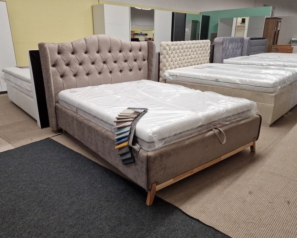 0% FINANZIERUNG NEU Komfort Polster Bett 160/180 x 200cm Bettkasten Chesterfield. Matratze Topper in Boizenburg/Elbe