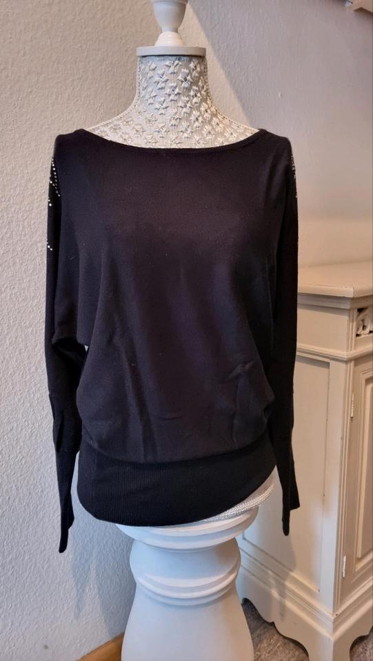 Damen Pullover schwarz Strass Gr. 34 36 XS S  wie neu in Emmendingen