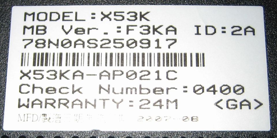 ASUS (X53K) X53KA AP021C Notebook Ersatzteile CPU, Gehäuse usw. in Berlin