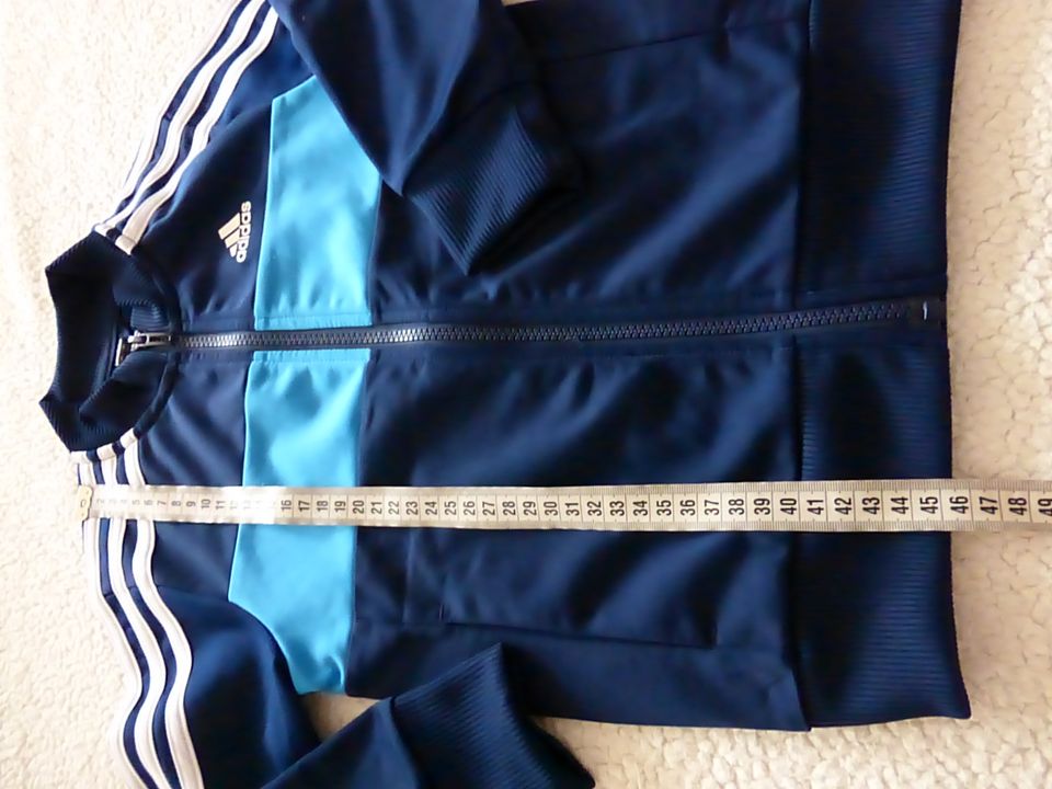 Set Jacke &T-Shirt Gr 116 Petrol Adidas Top Zustand in Radebeul