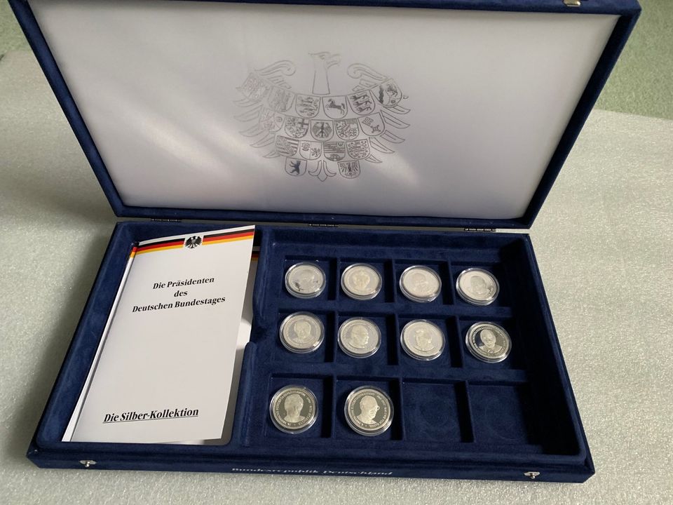 Münzsatz 10 Präsidenten des deutschen Bundestages 999/1000 Silber in Wolfenbüttel