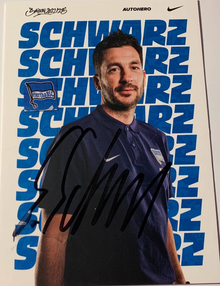 Hertha BSC Autogrammkarte Sandro Schwarz Handsigniert in Berlin