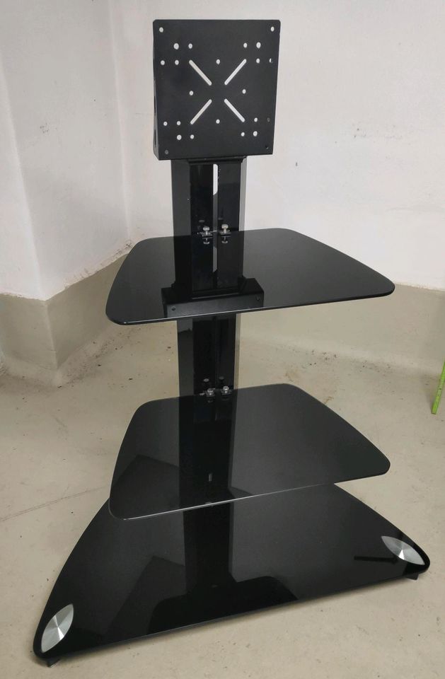 TV/ Multimedia/ HiFi/ Rack/ Standkonsole, Glas ,Schwarz, Einarmig in Potsdam