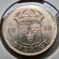 50 Öre Schweden Silber 1938 Hessen - Hasselroth Vorschau