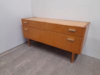 #B DDR Midcentury Sideboard Kommode Lowboard Holz Klappen 60er Sachsen - Burgstädt Vorschau