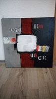 Acrylbild abstrakt rot weiß schwarz Niedersachsen - Wanna Vorschau