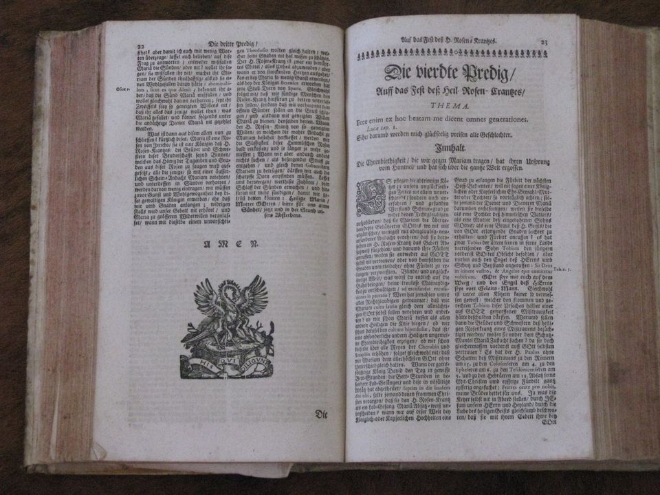 Marienpredigt von 1715, Antike Bücher /Selten für Sammler in Diez