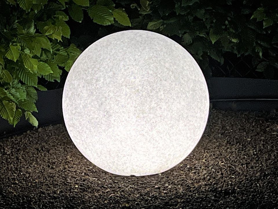 LED Leuchtkugel Gartenleuchte Kugelleuchte 230V innen außen Ø 20/30/40/50/60 cm IP65 Granitoptik Steinoptik Außenbeleuchtung Gartenbeleuchtung in Lünen