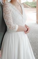 Brautkleid Standesamt Trauung Größe 40 L Wickelkleid Spitze Niedersachsen - Weyhe Vorschau