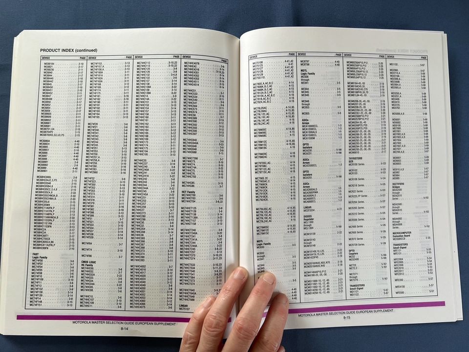 Heft Motorola Semiconductor 1989 Master Selection Guide in Bremen