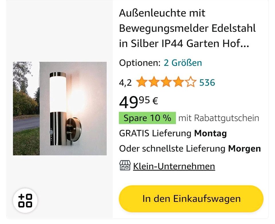 Außenleuchte /Lampe /LED (2 Stück) je in Würselen