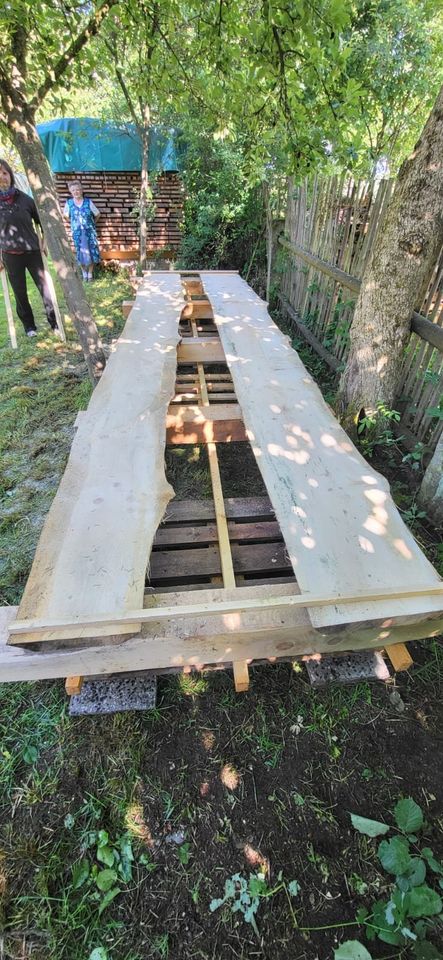 Tischbohle, Fichtenbohle, Holzbohle unbesäumt, Schwarte 5,10 m in Neuhaus-Schierschnitz