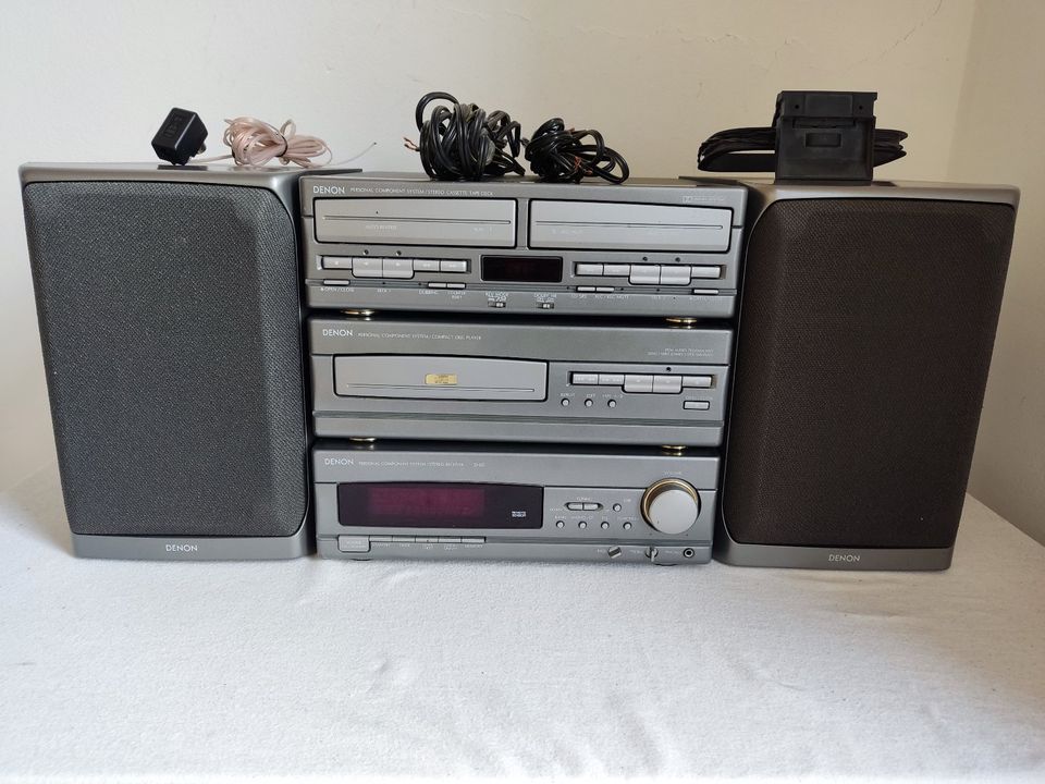 Stereoanlage - Denon D 60 D-60  - Radio CD Kassette Boxen in Oberthulba