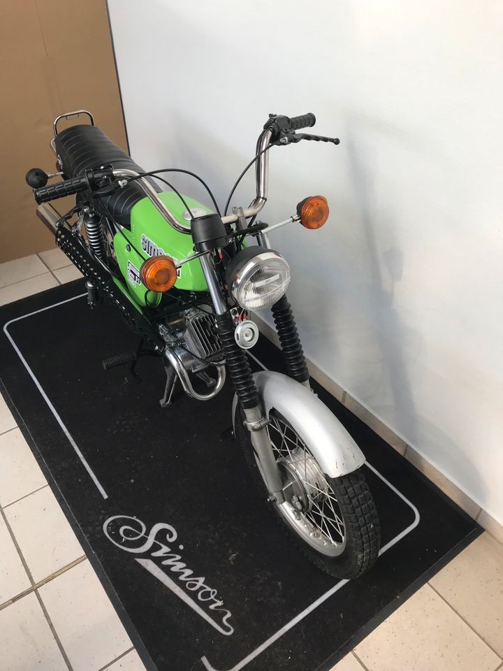 Simson S51 Enduro Grün 1989 12V Vape 60km/h Papiere überholt Look in Calbe (Saale)