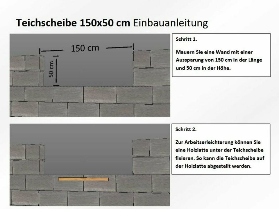 Teichscheibe / Teichfenster / 100x50 in München