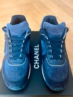 CHANEL Sneaker Unisex Dunkelblau Leder Cord Gr. 40 Original Box Düsseldorf - Stadtmitte Vorschau