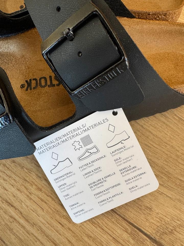 Birkenstock Arizona Gr. 38 Sandalen schmal schwarz Hausschuhe in Berlin