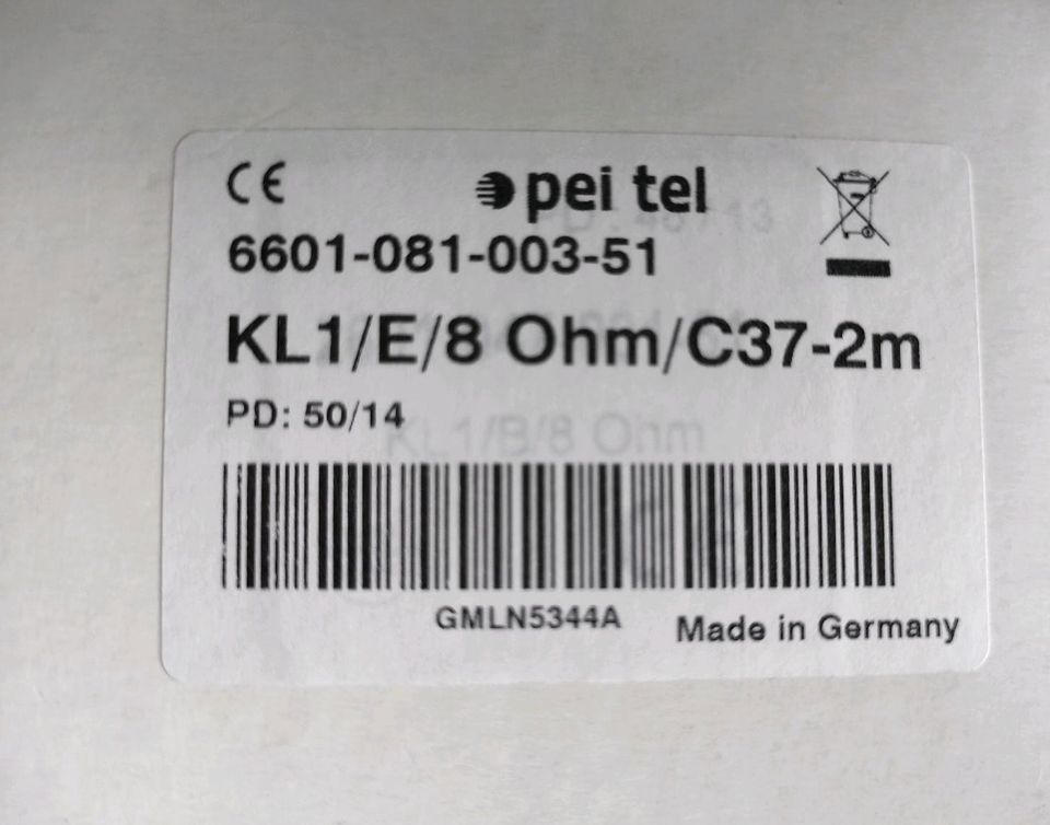 pei tel Lautsprecher, neu, original verpackt, 8 Ohm in Oestrich-Winkel