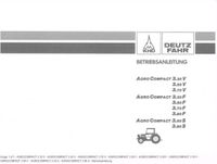 Deutz Agrocompact 3.30 3.50 3.70 3.90 V F S Bedienungsanleitung Baden-Württemberg - Oberkirch Vorschau