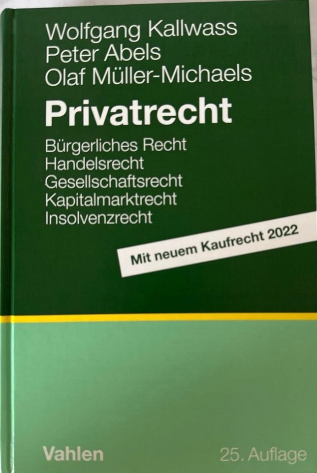 Kallwass Privatrecht (Bürgerliches Recht, HR, GesRecht) in Hamburg