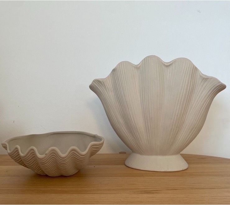 Muschelförmige Vase + Schale H&M Home beige greige DEKO Boho in Recklinghausen