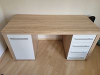 Schöner Schreibtisch mit Schubladen Weiß/Eiche 160 x 70 cm Hessen - Neu-Anspach Vorschau