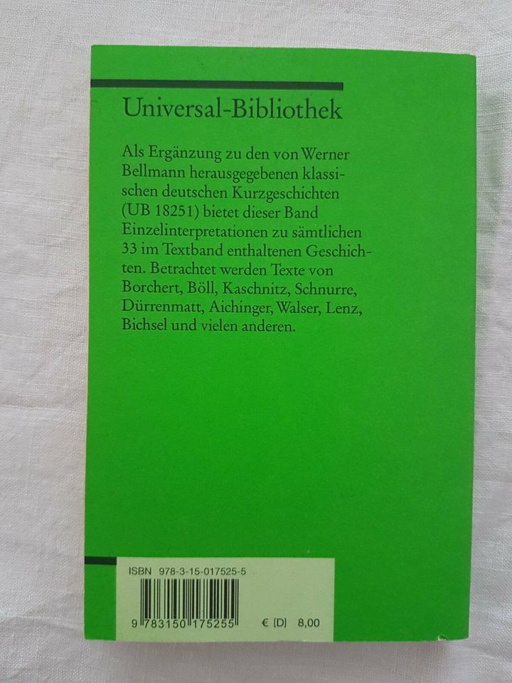 Lektürenhilfe Interpretationen Klassische Deutsche Kurzgeschichte in Freital