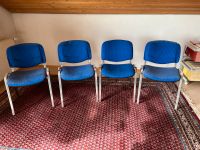 Wartezimmer Alu Stühle Bürostühle Konferenz blauer Stoff Bayern - Buttenwiesen Vorschau