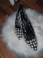 Catwalk schwarz-weiße elegante Schuhe mit kleinem Absatz Schleswig-Holstein - Reinbek Vorschau