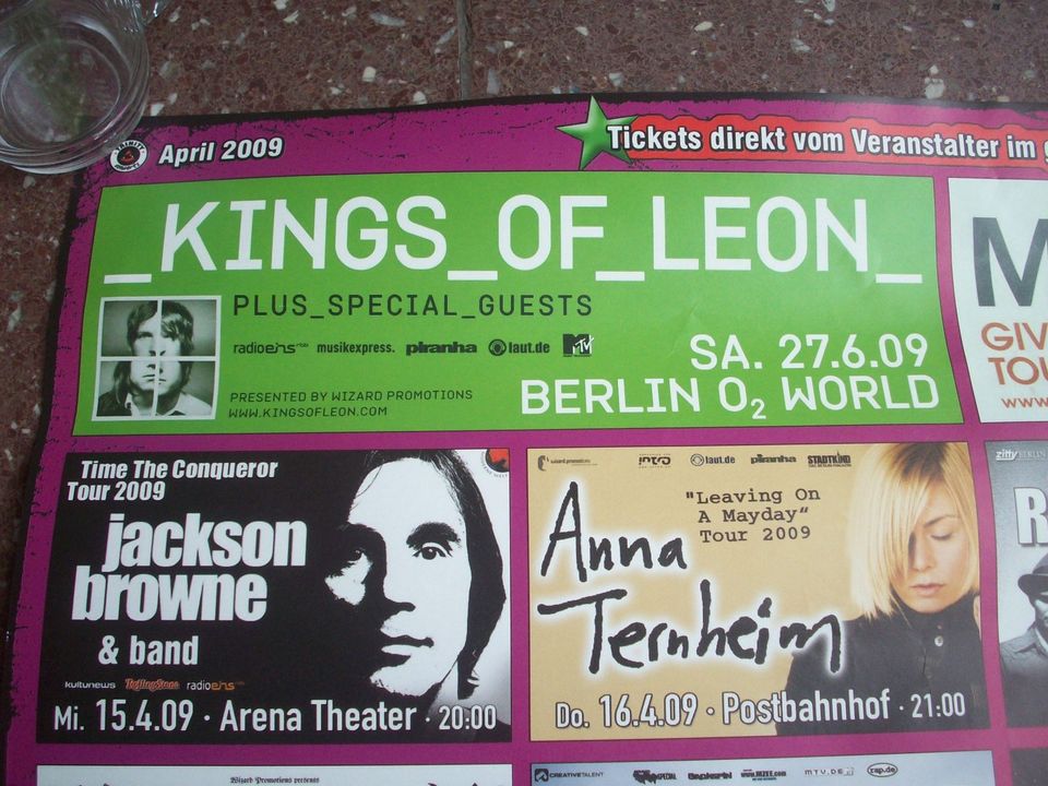 KONZERT PROMO POSTER APRIL 2009 RAR 30 Bands ZZ TOP MÖTLEY CRÜE in Berlin