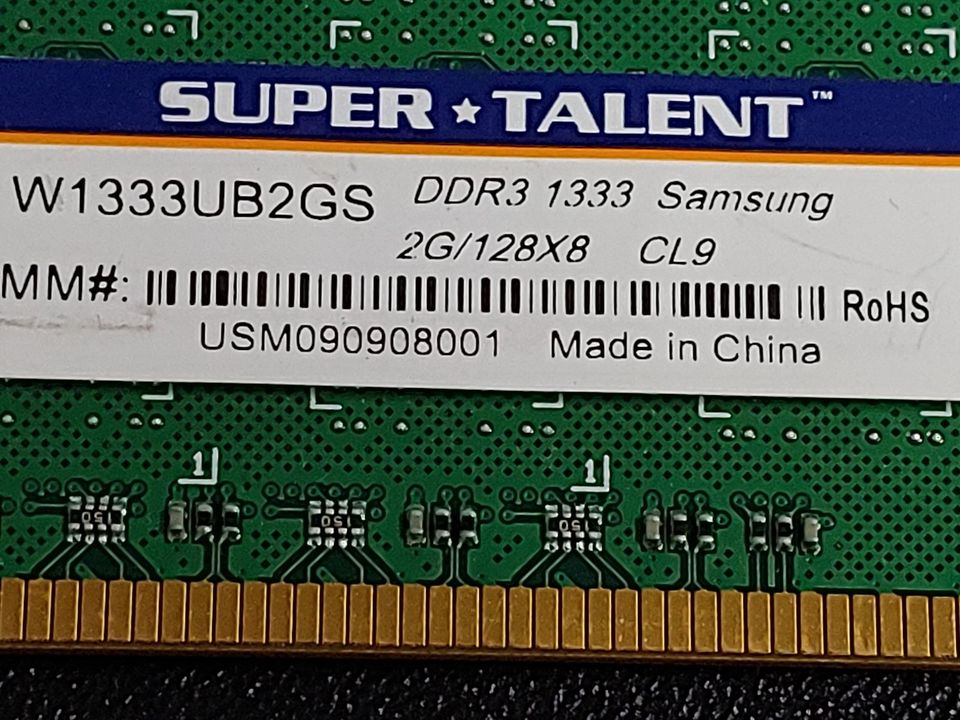 Super Talent W1333UB2GS 2x 2GB 4GB DDR3 RAM Arbeitsspeicher Speic in Düren