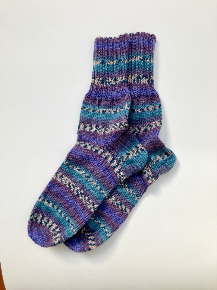 Wollsocken handgestrickt Gr. 40 / 41 aus Opal Sockenwolle in Würzburg