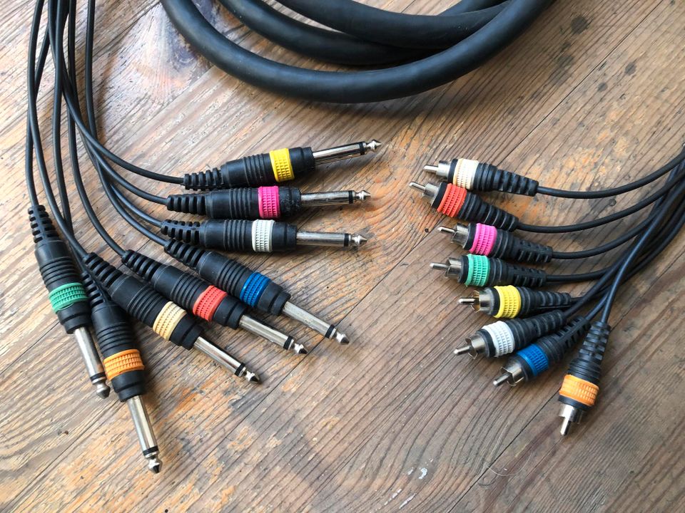 Adam Hall Multicore Kabel Audiokabel 8 x 6,3 mm Klinke auf Cinch in Berlin